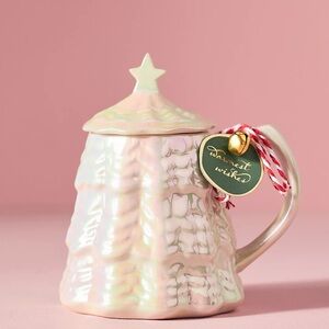 NWT - Anthropologie Merry Luster Tree Stoneware Mug